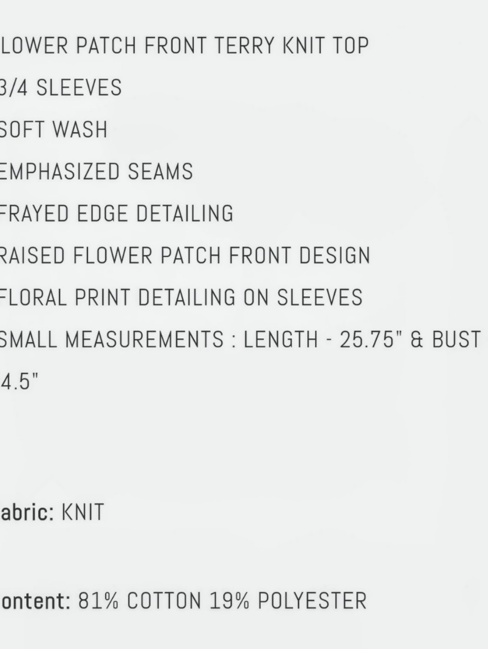 Easel Flower Patch Knit Top - Picture 12 of 12